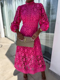 WOMEN'S ELEGANT LONG SLEEVE SUMMER EVENING DRESS - Zarino Newstyle