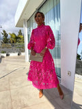 WOMEN'S ELEGANT LONG SLEEVE SUMMER EVENING DRESS - Zarino Newstyle