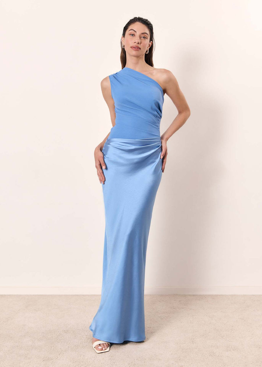 WOMEN'S ELEGANT ONE SHOULDER FLOWING SUMMER MAXI DRESS - Zarino Newstyle