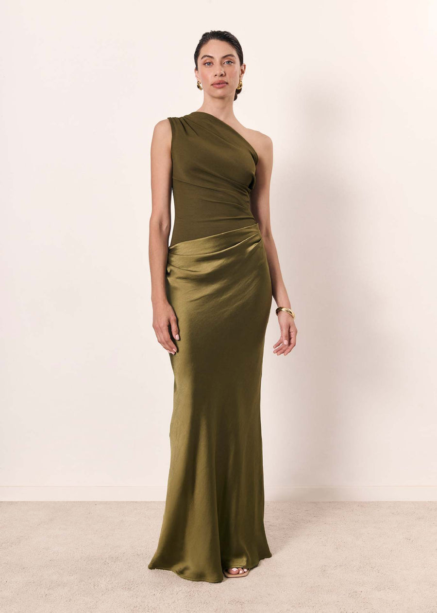 WOMEN'S ELEGANT ONE SHOULDER FLOWING SUMMER MAXI DRESS - Zarino Newstyle