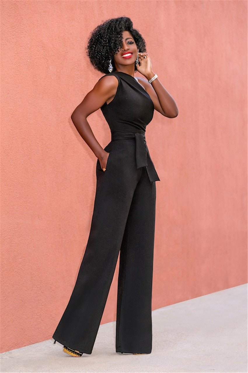 WOMEN'S ELEGANT ONE - SHOULDER SUMMER JUMPSUIT - Zarino Newstyle