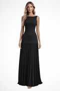 WOMEN'S ELEGANT SLEEVELESS PLEATED MAXI DRESS - Zarino Newstyle