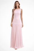 WOMEN'S ELEGANT SLEEVELESS PLEATED MAXI DRESS - Zarino Newstyle