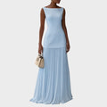 WOMEN'S ELEGANT SLEEVELESS SUMMER PLEATED MAXI DRESS - Zarino Newstyle