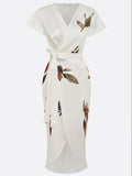 WOMEN'S ELEGANT SUMMER DRAPED NECK SATIN BLOUSE - Zarino Newstyle