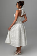 WOMEN'S ELEGANT SUMMER HALTER NECK MIDI DRESS - Zarino Newstyle