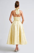 WOMEN'S ELEGANT SUMMER HALTER NECK MIDI DRESS - Zarino Newstyle