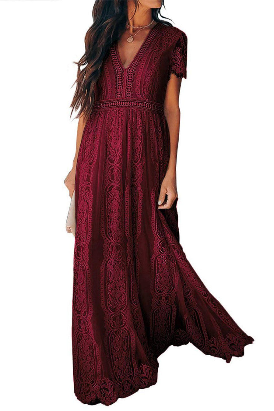 WOMEN'S ELEGANT SUMMER LACE MAXI DRESS - Zarino Newstyle