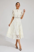 WOMEN'S ELEGANT SUMMER LACE MIDI DRESS - Zarino Newstyle