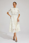 WOMEN'S ELEGANT SUMMER LACE MIDI DRESS - Zarino Newstyle