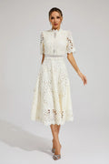 WOMEN'S ELEGANT SUMMER LACE MIDI DRESS - Zarino Newstyle