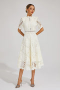 WOMEN'S ELEGANT SUMMER LACE MIDI DRESS - Zarino Newstyle