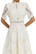 WOMEN'S ELEGANT SUMMER LACE MIDI DRESS - Zarino Newstyle