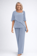 WOMEN'S ELEGANT TWO PIECE OVERLAY TROUSER SET - Zarino Newstyle