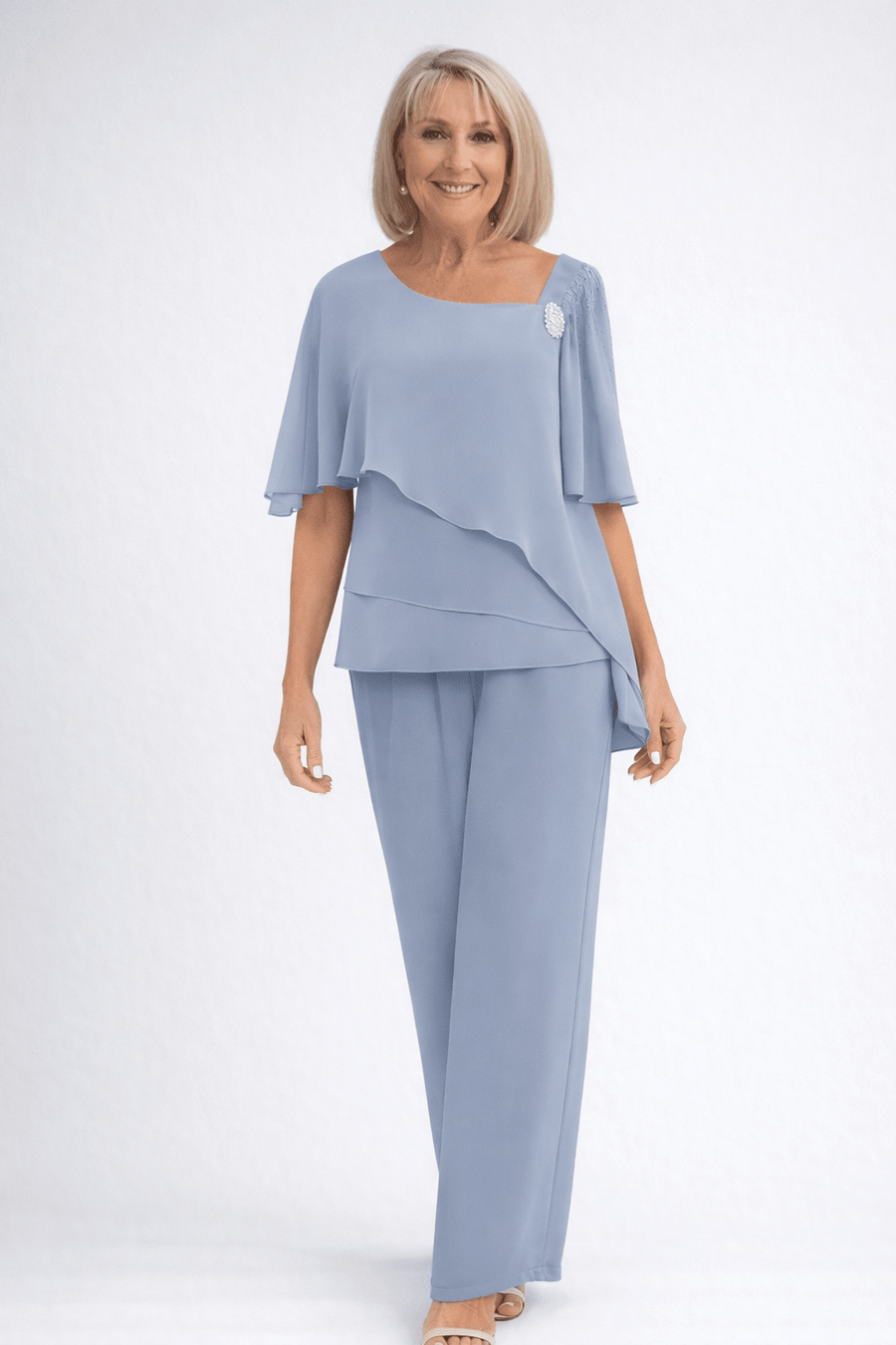 WOMEN'S ELEGANT TWO PIECE OVERLAY TROUSER SET - Zarino Newstyle