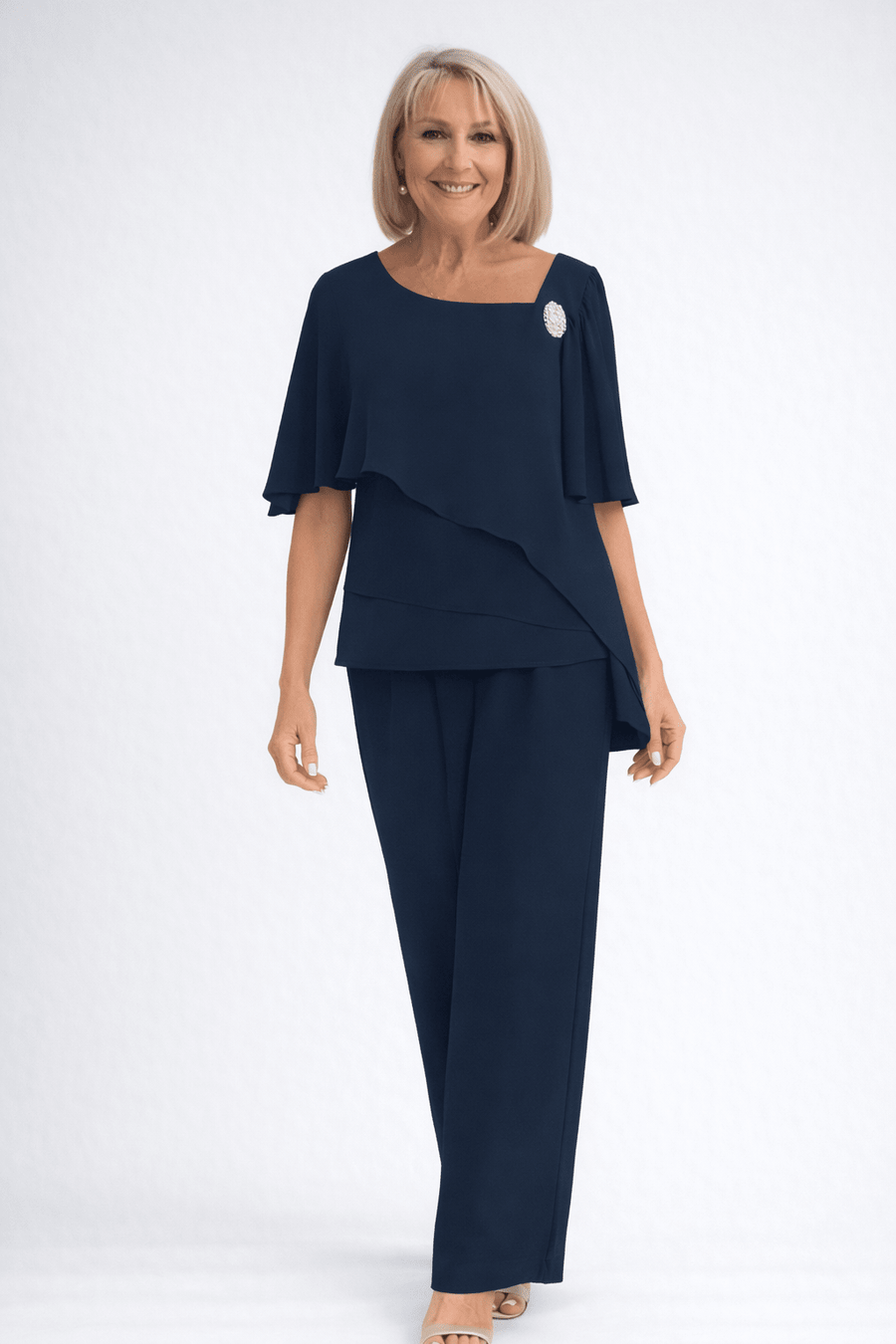 WOMEN'S ELEGANT TWO PIECE OVERLAY TROUSER SET - Zarino Newstyle