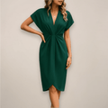 WOMEN'S ELEGANT WRAP OCCASION SUMMER MIDI DRESS - Zarino Newstyle