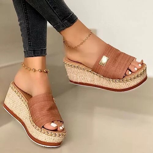 WOMEN'S ESPADRILLE WEDGE SANDALS - Zarino Newstyle