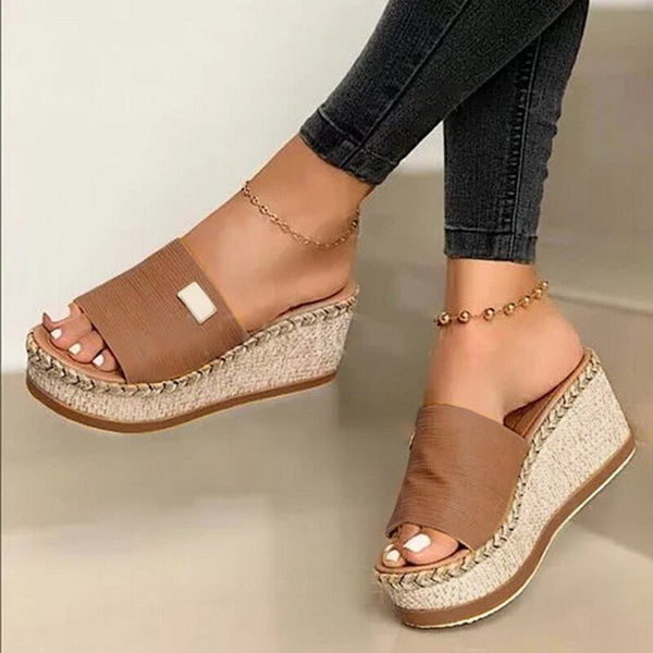 WOMEN'S ESPADRILLE WEDGE SANDALS