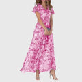 WOMEN'S FIGURE FLATTERING SUMMER MIDI DRESS - Zarino Newstyle