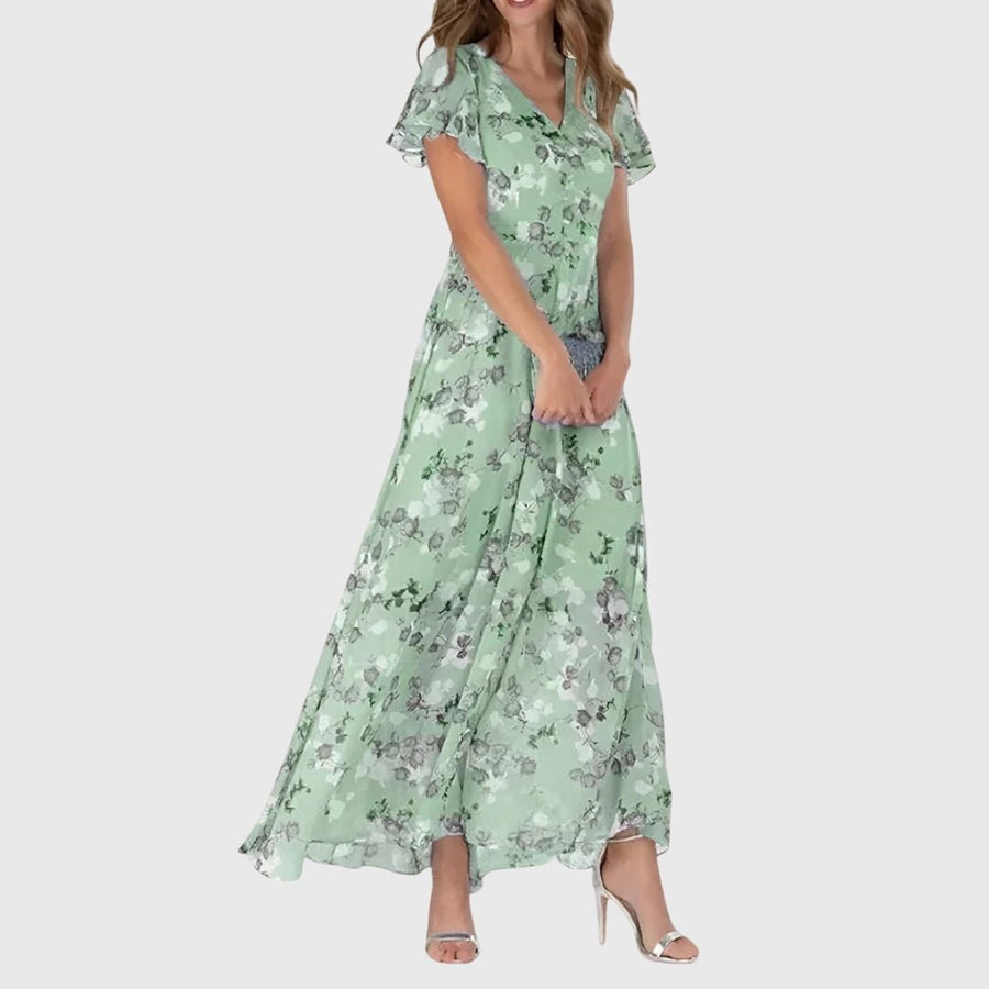 WOMEN'S FIGURE FLATTERING SUMMER MIDI DRESS - Zarino Newstyle