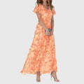 WOMEN'S FIGURE FLATTERING SUMMER MIDI DRESS - Zarino Newstyle