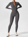 WOMEN'S FITTED ZIP UP LONG SLEEVE JUMPSUIT SET - Zarino Newstyle