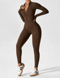 WOMEN'S FITTED ZIP UP LONG SLEEVE JUMPSUIT SET - Zarino Newstyle