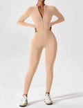 WOMEN'S FITTED ZIP UP LONG SLEEVE JUMPSUIT SET - Zarino Newstyle