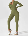 WOMEN'S FITTED ZIP UP LONG SLEEVE JUMPSUIT SET - Zarino Newstyle