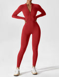WOMEN'S FITTED ZIP UP LONG SLEEVE JUMPSUIT SET - Zarino Newstyle