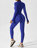 WOMEN'S FITTED ZIP UP LONG SLEEVE JUMPSUIT SET - Zarino Newstyle