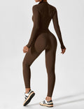 WOMEN'S FITTED ZIP UP LONG SLEEVE JUMPSUIT SET - Zarino Newstyle