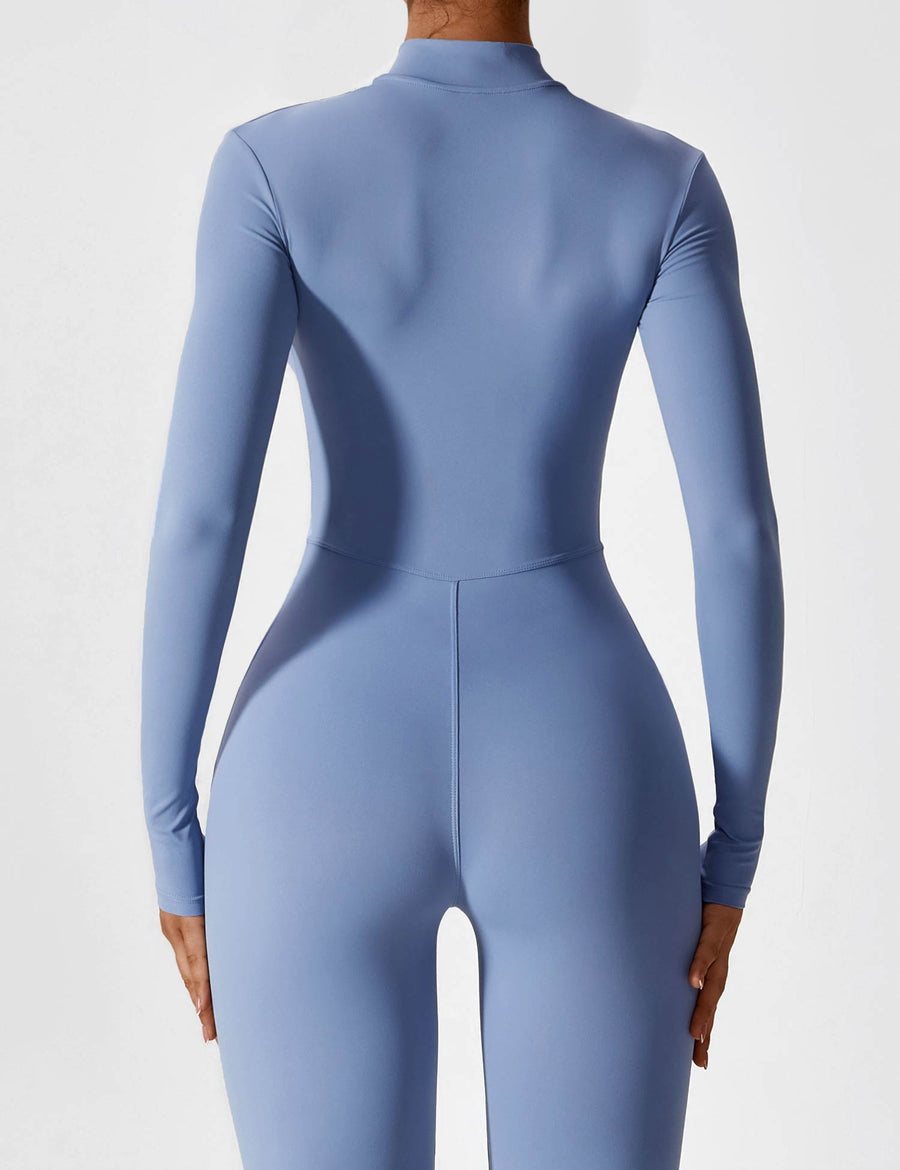 WOMEN'S FITTED ZIP UP LONG SLEEVE JUMPSUIT SET - Zarino Newstyle