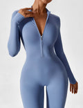 WOMEN'S FITTED ZIP UP LONG SLEEVE JUMPSUIT SET - Zarino Newstyle
