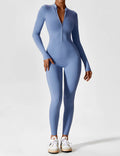 WOMEN'S FITTED ZIP UP LONG SLEEVE JUMPSUIT SET - Zarino Newstyle