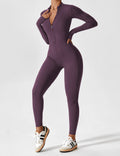 WOMEN'S FITTED ZIP UP LONG SLEEVE JUMPSUIT SET - Zarino Newstyle