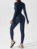 WOMEN'S FITTED ZIP UP LONG SLEEVE JUMPSUIT SET - Zarino Newstyle