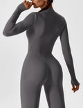 WOMEN'S FITTED ZIP UP LONG SLEEVE JUMPSUIT SET - Zarino Newstyle