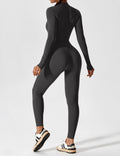 WOMEN'S FITTED ZIP UP LONG SLEEVE JUMPSUIT SET - Zarino Newstyle