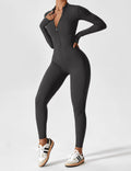 WOMEN'S FITTED ZIP UP LONG SLEEVE JUMPSUIT SET - Zarino Newstyle