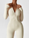 WOMEN'S FITTED ZIP UP LONG SLEEVE JUMPSUIT SET - Zarino Newstyle