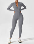 WOMEN'S FITTED ZIP UP LONG SLEEVE JUMPSUIT SET - Zarino Newstyle