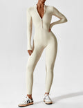 WOMEN'S FITTED ZIP UP LONG SLEEVE JUMPSUIT SET - Zarino Newstyle