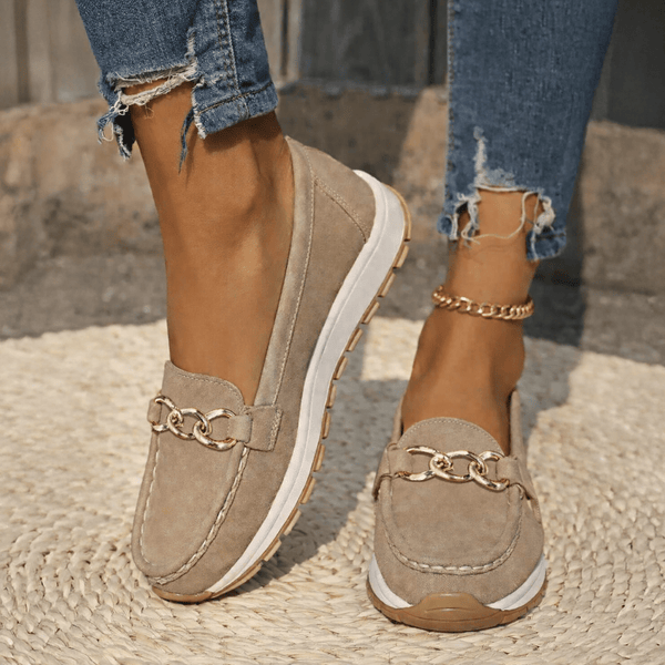 WOMEN'S FLAT WEDGE BUCKLE SUMMER LOAFERS - Zarino Newstyle
