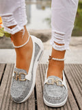 WOMEN'S FLAT WEDGE BUCKLE SUMMER LOAFERS - Zarino Newstyle