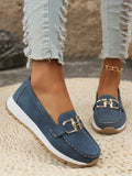 WOMEN'S FLAT WEDGE BUCKLE SUMMER LOAFERS - Zarino Newstyle