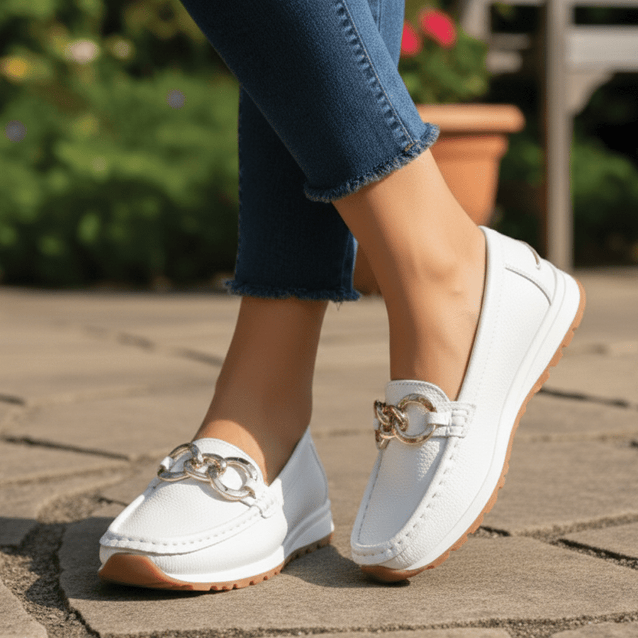 WOMEN'S FLAT WEDGE BUCKLE SUMMER LOAFERS - Zarino Newstyle