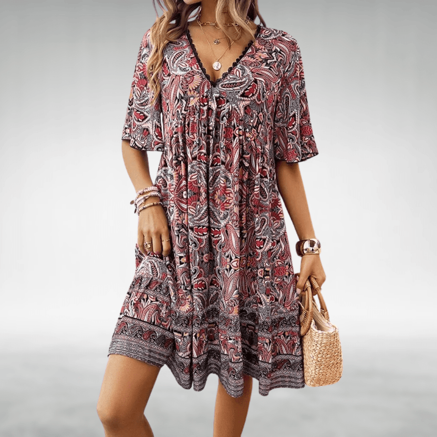 WOMEN'S FLORAL BOHO MINI DRESS FOR SUMMER - Zarino Newstyle