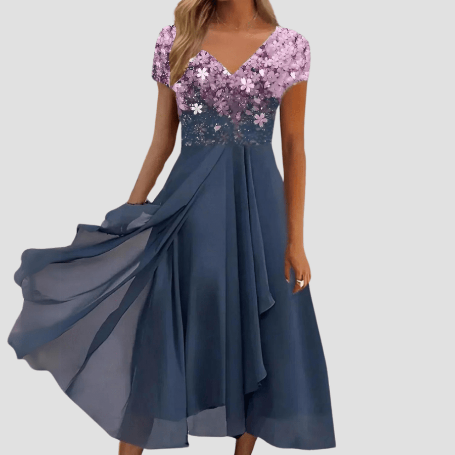 WOMEN'S FLORAL EMBROIDERED MAXI DRESS - Zarino Newstyle